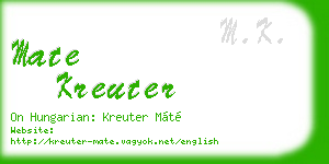 mate kreuter business card